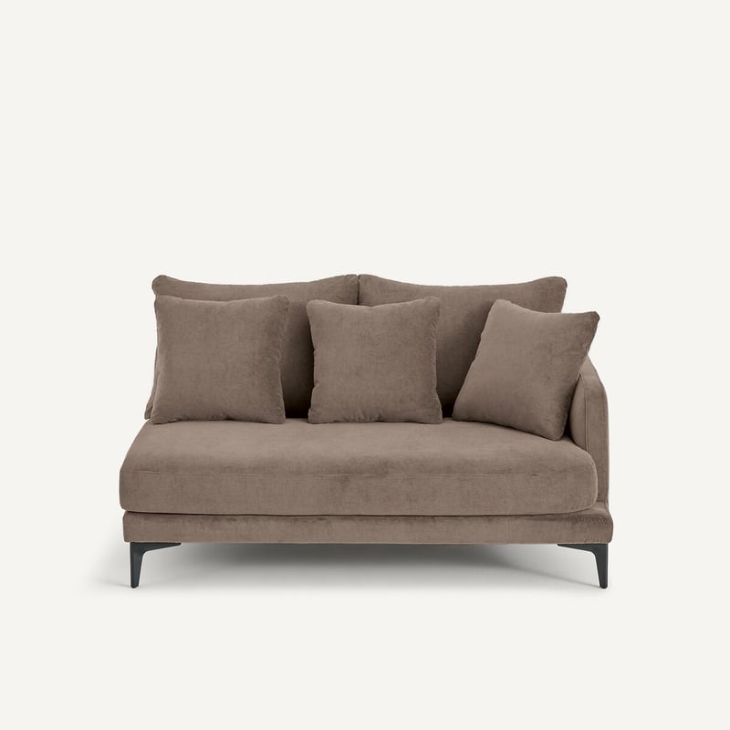 Am.pm X Emmanuel Gallina Halbsofa, 2-sitzig, Velours Stone, Moderniste, Design Emmanuel Gallina