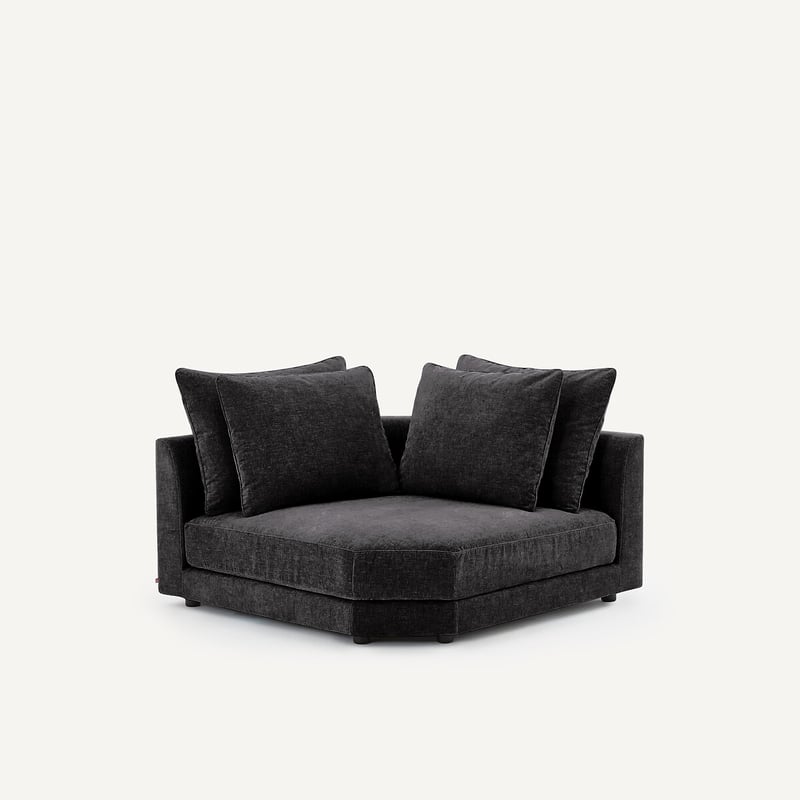 Am.pm Modulares Ecksofa Aus Chenille-velours, Tiberio