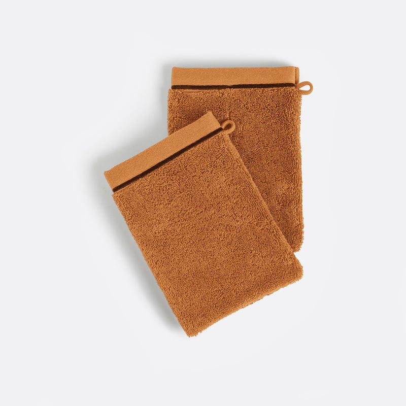La Redoute Interieurs Set Mit 2 Waschhandschuhen Aus Gekämmter Baumwolle 675 Gr/m2, Victor