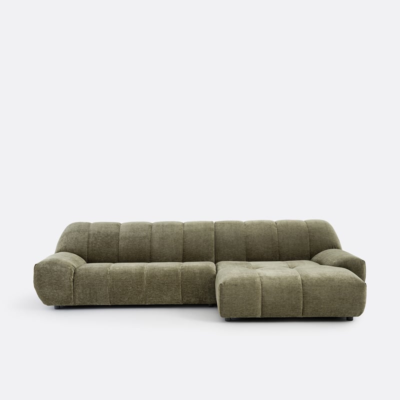 Ecksofa, Gerade, 4-sitzig, Vintage-cord, Nuria