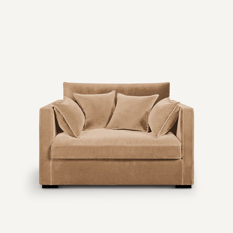 Am.pm 2-sitzer-sofa, Stonewashed Velours, Néo Kinkajou