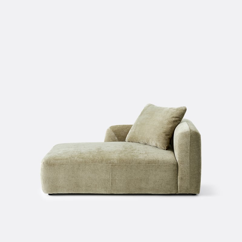 Chaiselongue-element Links, Für Modulsofa, Aus Chenille-jacquard, Amad