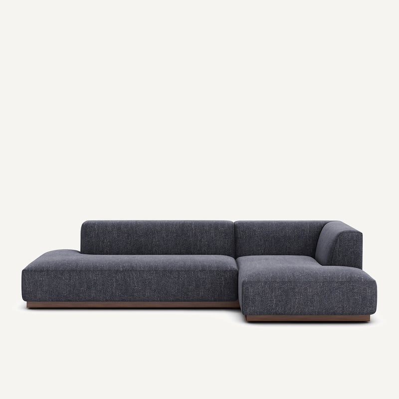 Am.pm Xl-ecksofa Jacopo Mit Ecke Rechts, Meliertes Gewebe