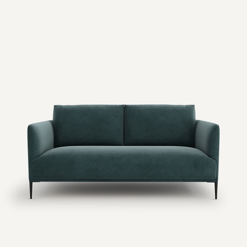 Emmanuel Gallina X Am.pm Kompaktes 3-sitzer-sofa, Velours, Oscar, Design Emmanuel Gallina