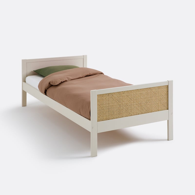La Redoute Interieurs Einzelbett Mit Rohrgeflecht Und Bettkasten, Caneo
