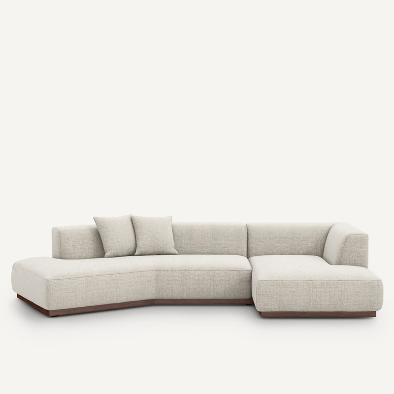 Am.pm Offenes Ecksofa Jacopo Mit Ecke Rechts, Jaspé-stoff