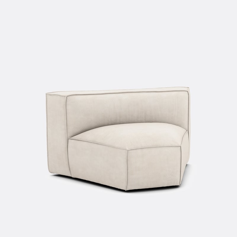 Offenes Eckelement Seven Für Modulares Sofa, Cordsamt