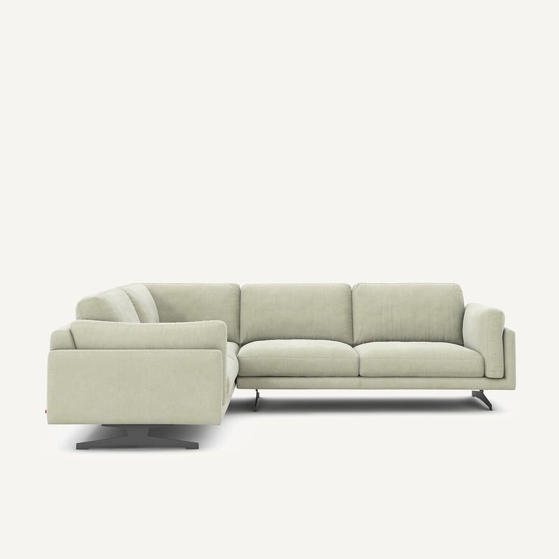 Am.pm Ecksofa In Stonewashed Velours, César