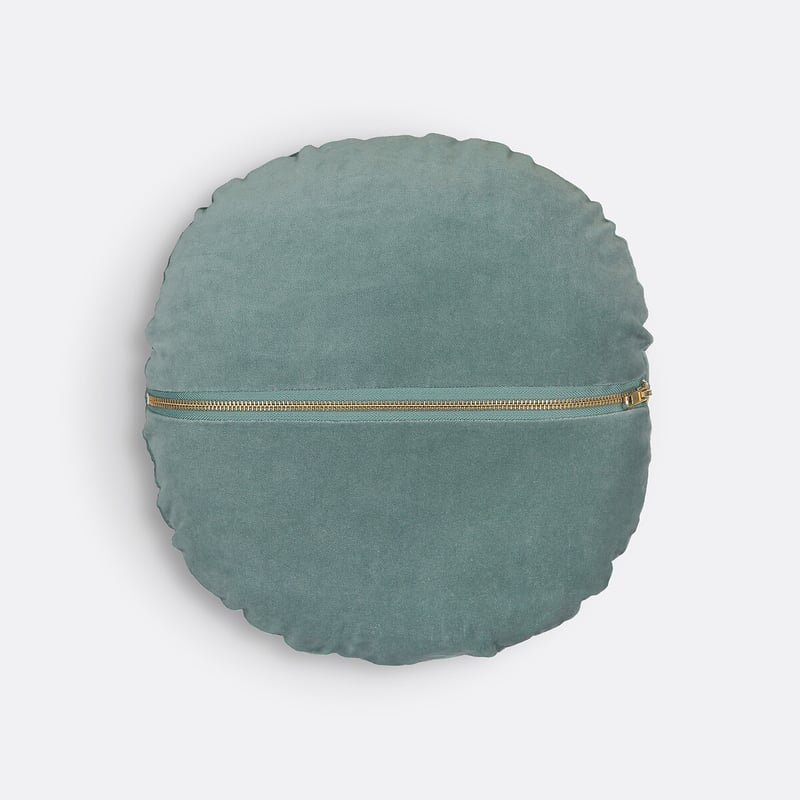 Kissen Velvet, Rund Mit Samtbezug