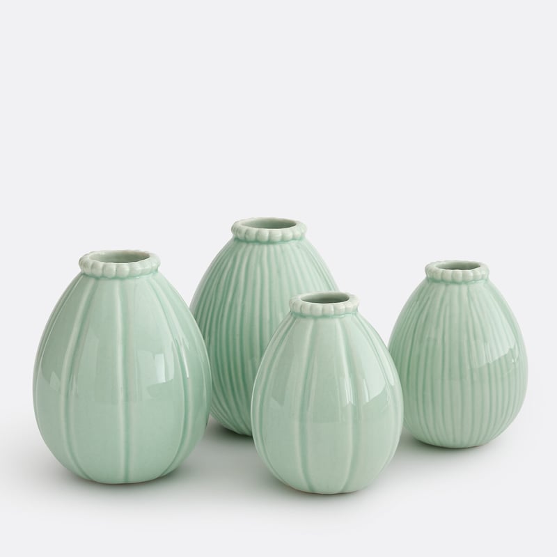 La Redoute Interieurs Set Aus 4 Porzellanvasen, Aquora