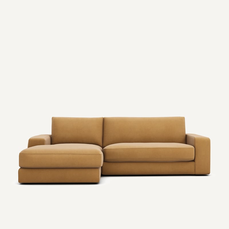 Am.pm Ecksofa Aus Leinenvelours, Skander
