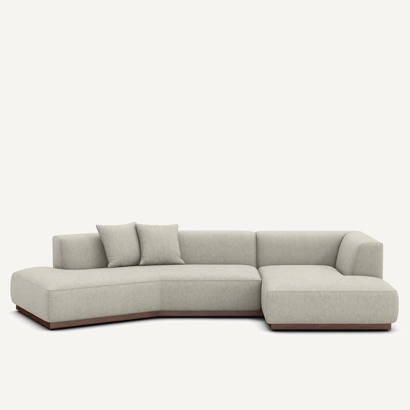 Am.pm Offenes, Gerades Ecksofa In Tweed, Jacopo