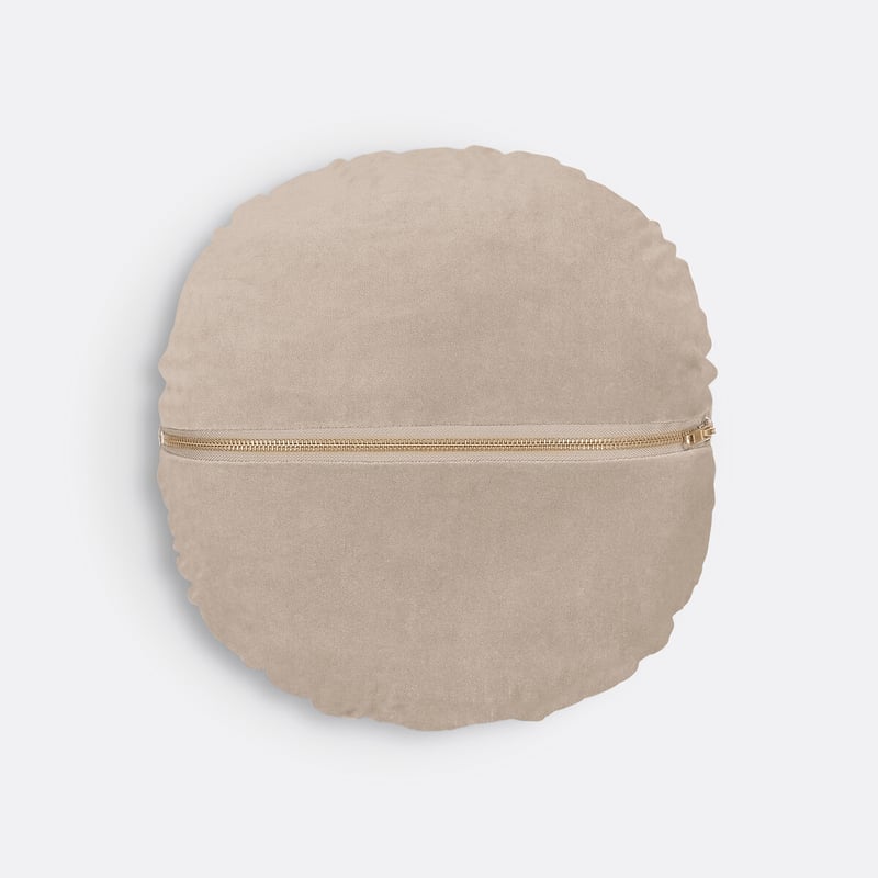 Kissen Velvet, Rund Mit Samtbezug