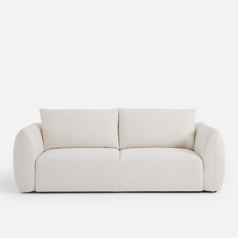 Gerades Sofa, 3- Oder 4-sitzig, Aus Feinem Bouclé, Edith