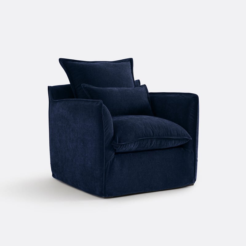 Sessel Odna, Abnehmbarer Bezug, Aus Meliertem Polyester