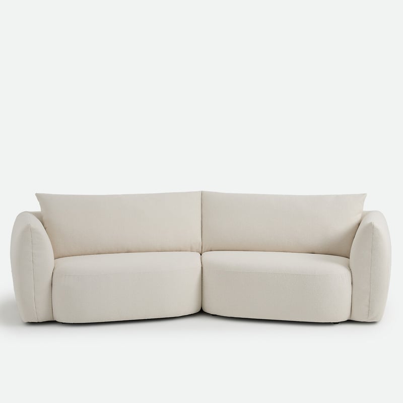 Trapezsofa, 5-sitzig, Aus Feinem Bouclé, Edith