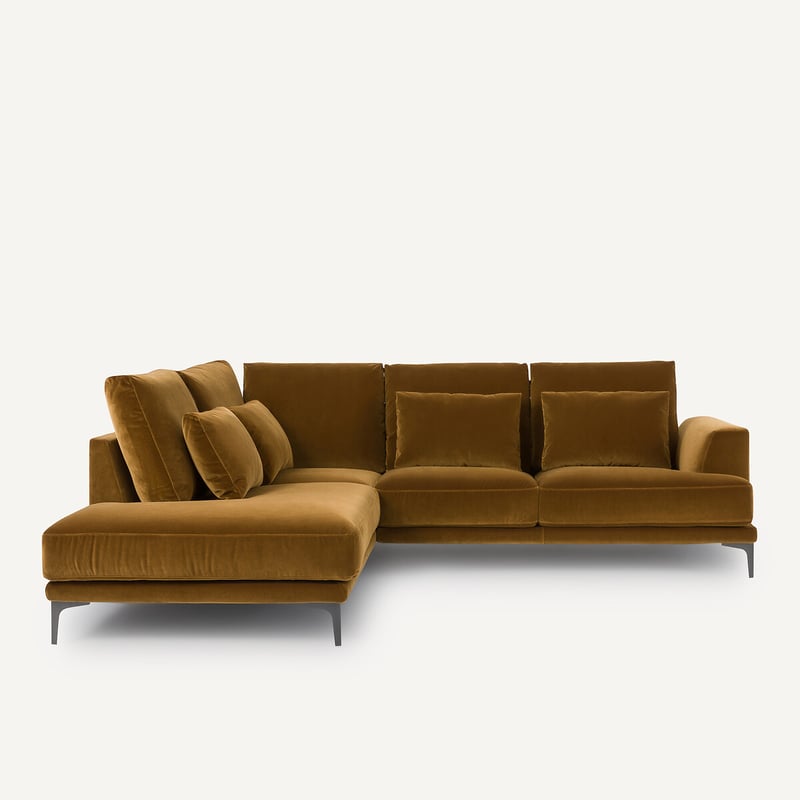 Am.pm Geschlossenes Ecksofa Marsile Mit Ecke Links, Samt