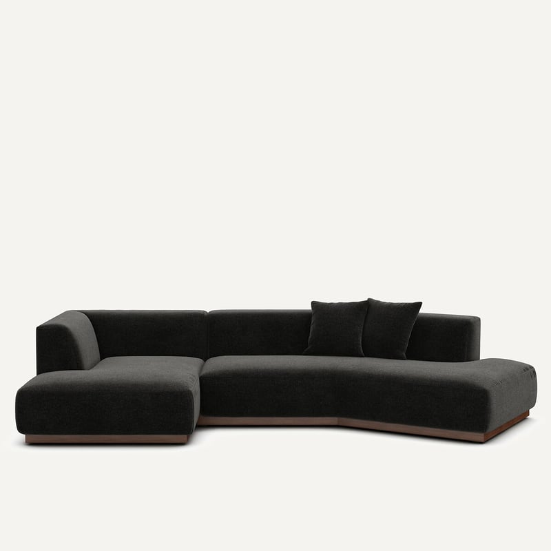 Am.pm Ecksofa Links Offen Velours Chenille, Jacopo