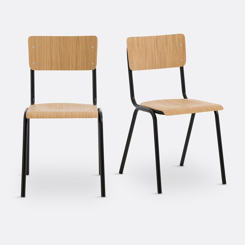 2er-set Stapelstühle Hiba
