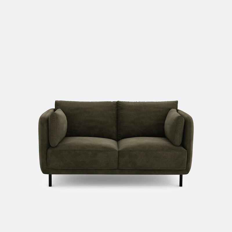Gerades Sofa Victor, 2-sitzig, Aus Strukturgewebe