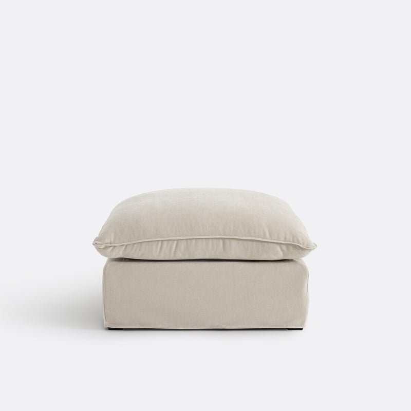 Hocker Odna, Abnehmbarer Bezug, Aus Meliertem Polyester