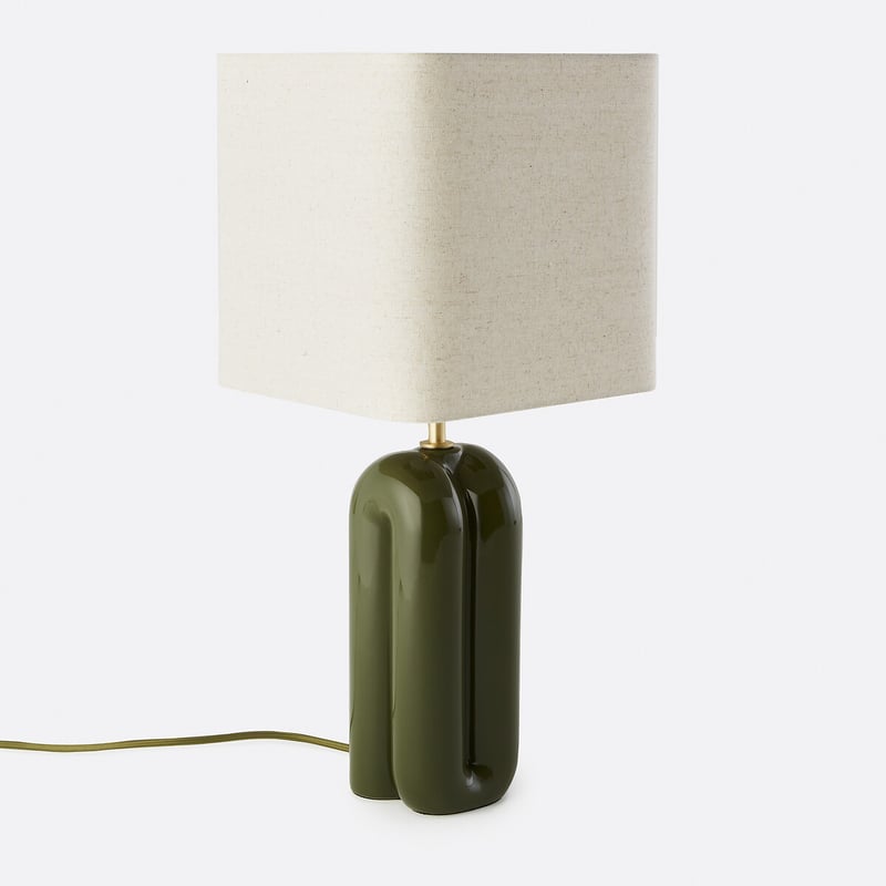 Tischlampe Malo, Keramik Und Leinen