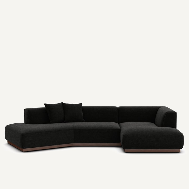 Am.pm Offenes Ecksofa Jacopo Mit Ecke Rechts, Meliertes Gewebe