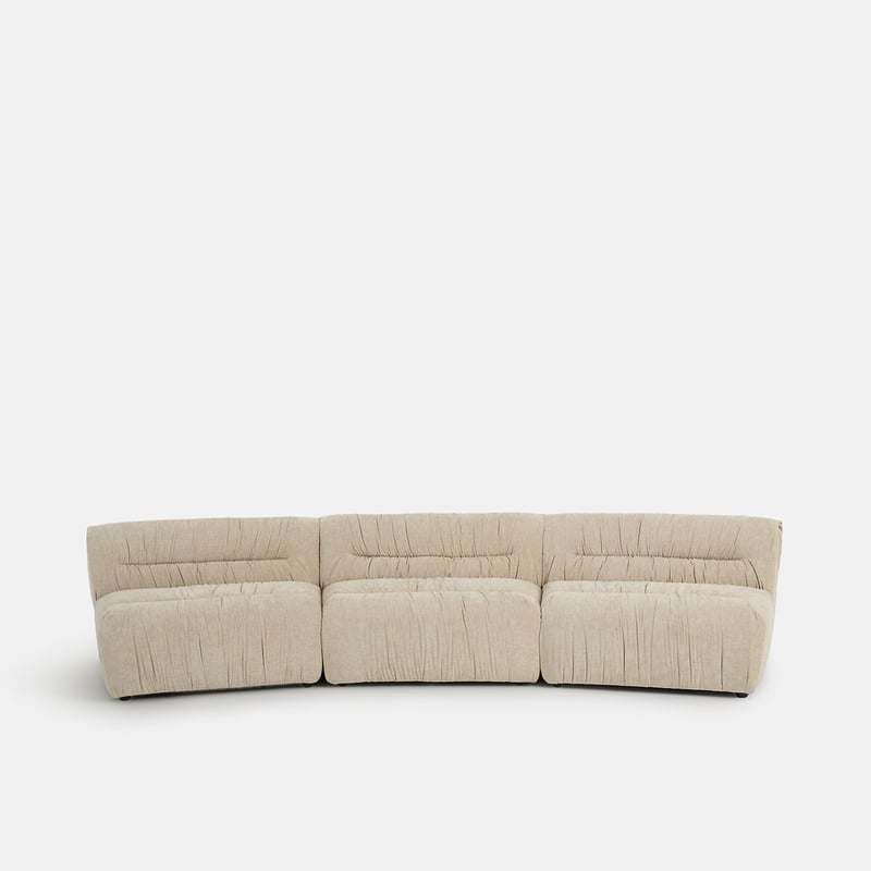 3-sitzer Anreihsofa, Aus Geflammter Chenille, Sweety