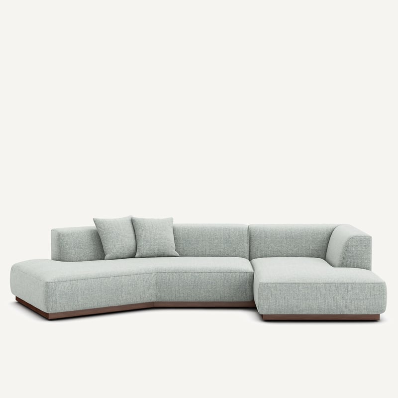 Am.pm Offenes Ecksofa Jacopo Mit Ecke Rechts, Jaspé-stoff