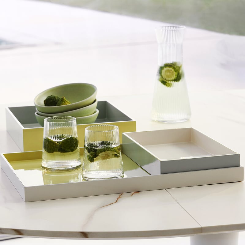 Am.pm Set Aus 3 Lackierten Tabletts, Glowi