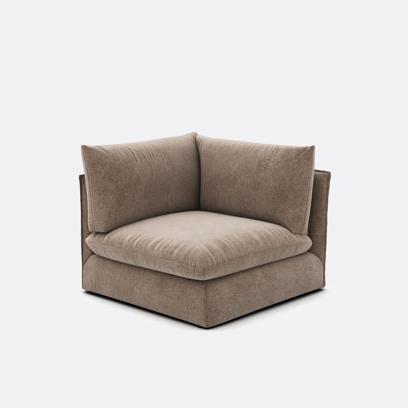 Eckelement Malo Für Modulares Sofa, Aus Meliertem Polyester