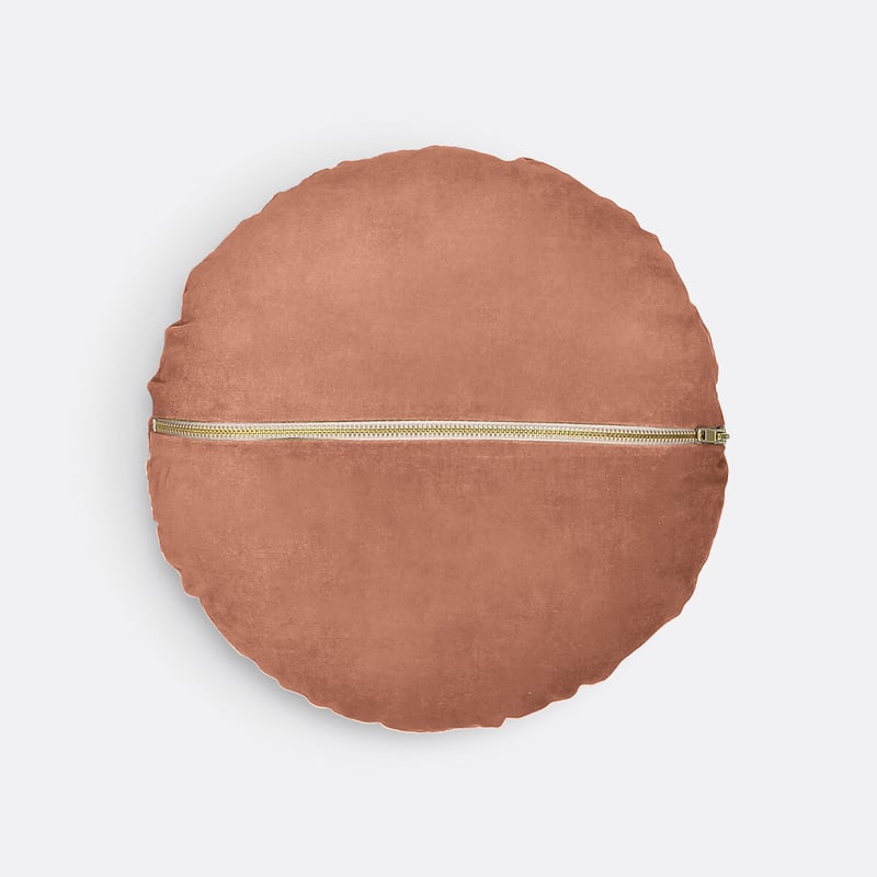 Kissen Velvet, Rund Mit Samtbezug