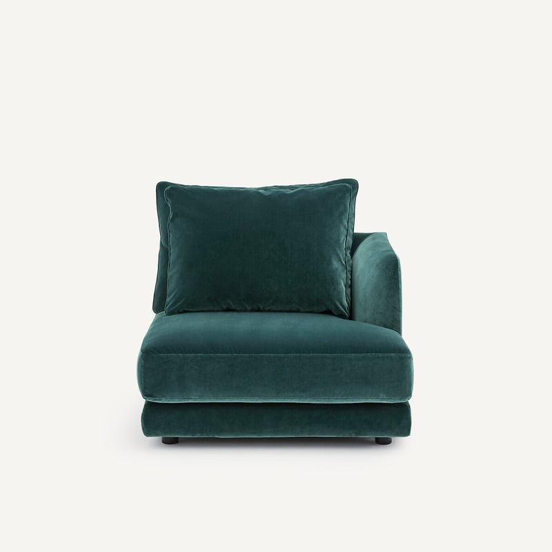 Am.pm Rechtes Einzelsofa, Modular, Aus Samt, Tiberio