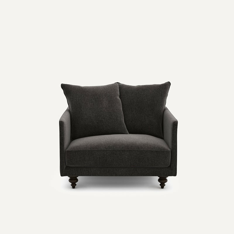 Am.pm Sessel Aus Chenille-samt, Lazare