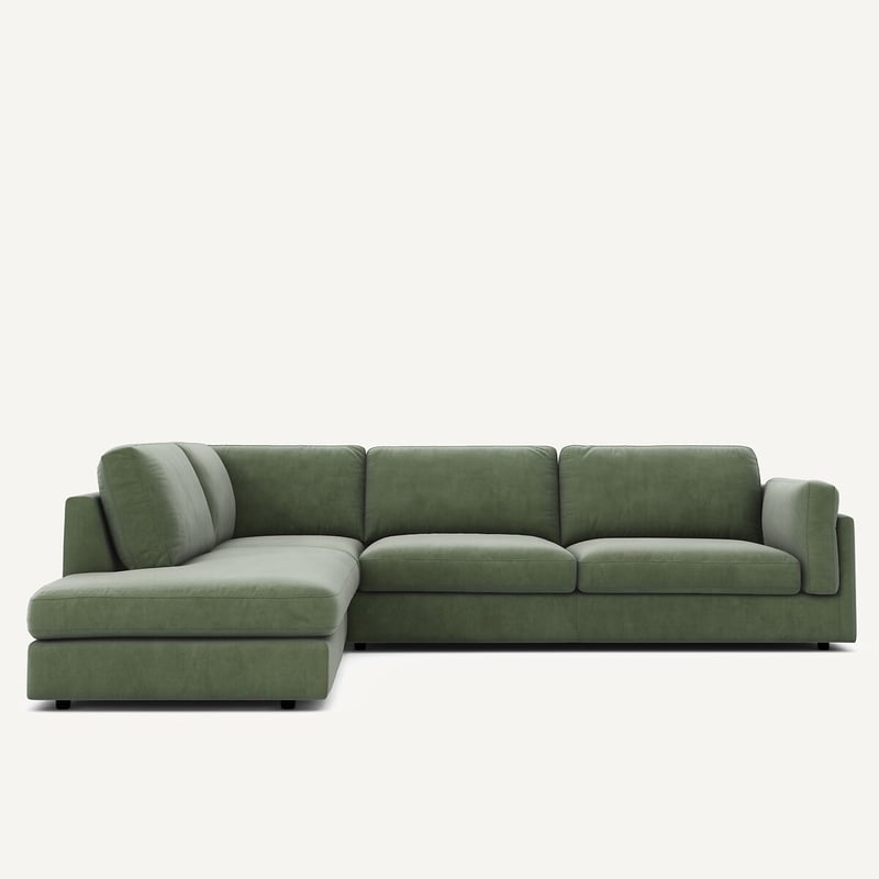Am.pm Ecksofa Mit Meridian, Umwandelbar, Aus Samt, César