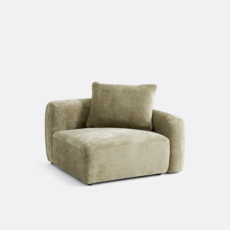 Halbsofa Mit Gerader Armlehne Für Modulares, Jacquard-chenille, Amad