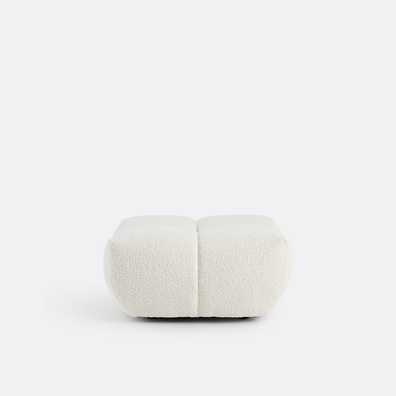 Hocker Nuria, Dickes Bouclé, L83 Cm