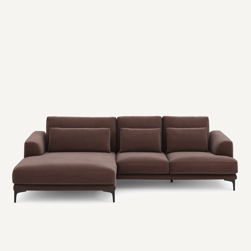 Am.pm Ecksofa Meridian Xl Links In Leinenvelours, Marsile