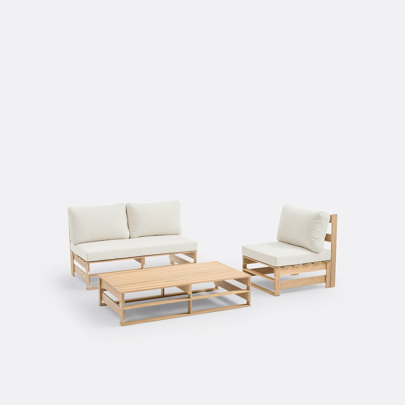 2-sitzer-gartensofa Pavia, Akazie