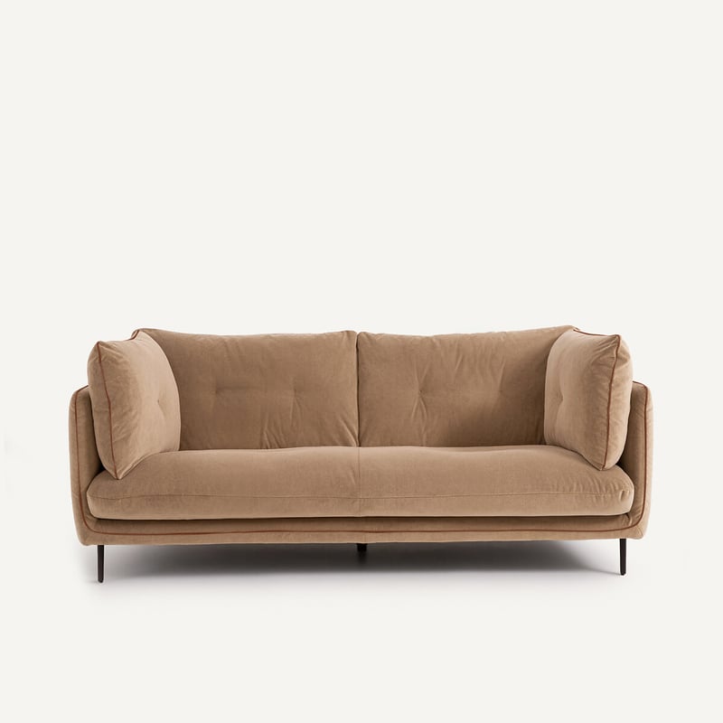 Am.pm Kompaktes Sofa Aus Stonewashed Velours, Botero