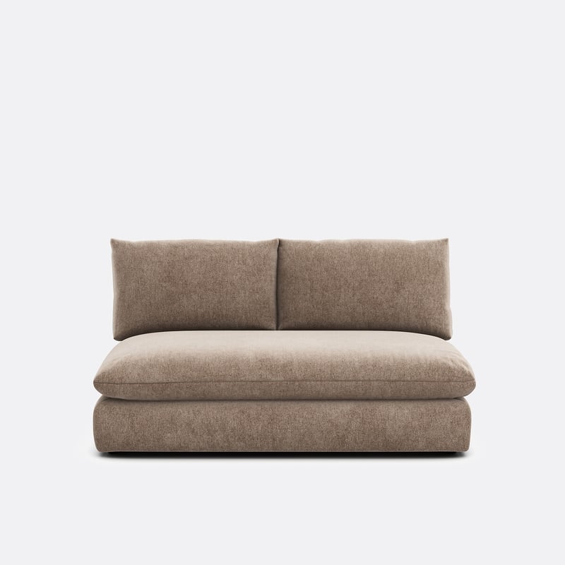 2-sitziges Sitzelement Malo, Für Modulares Sofa, Aus Meliertem Polyester