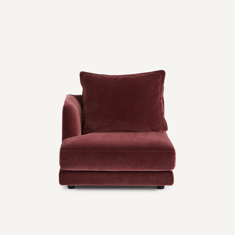 Am.pm Linkes Sofa-halbmodul, Modular, Aus Samt, Tiberio