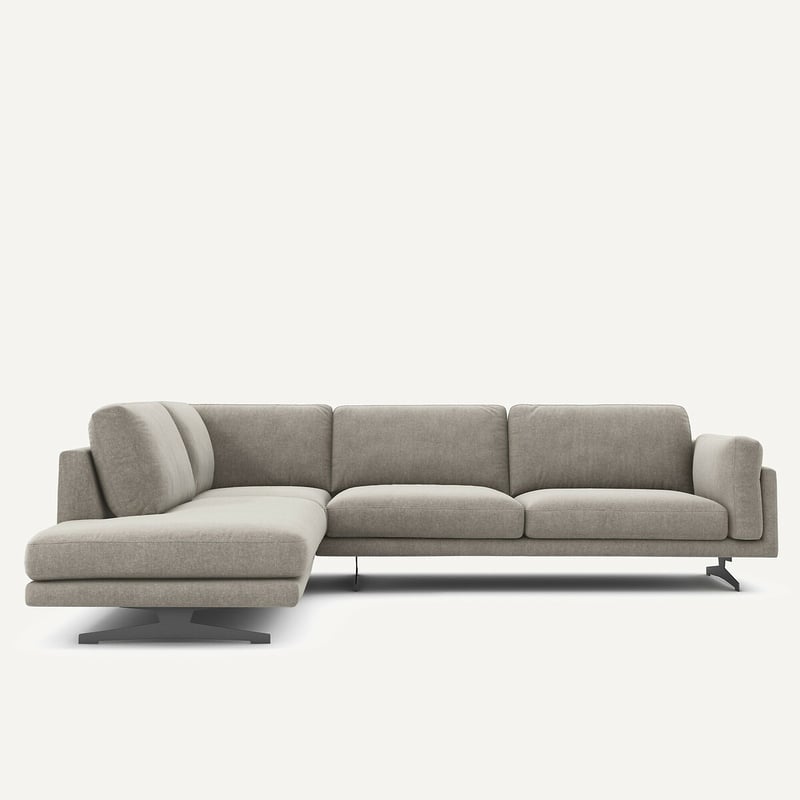 Am.pm Ecksofa Mit Chaiselongue Aus Chenille-samt, César