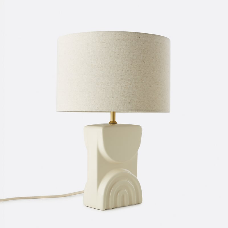 Tischlampe Topia, Keramik Und Leinen