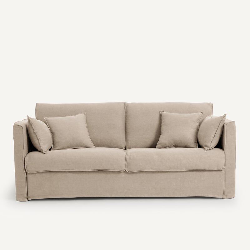 Am.pm Schlafsofa, 3- Oder 4-sitzer, Aus Schwerem Stonewashed Leinen, Camille