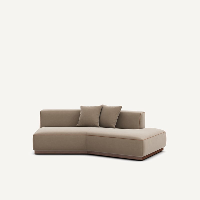 Am.pm Halbes Gerades Sofa Aus Samt, Jacopo