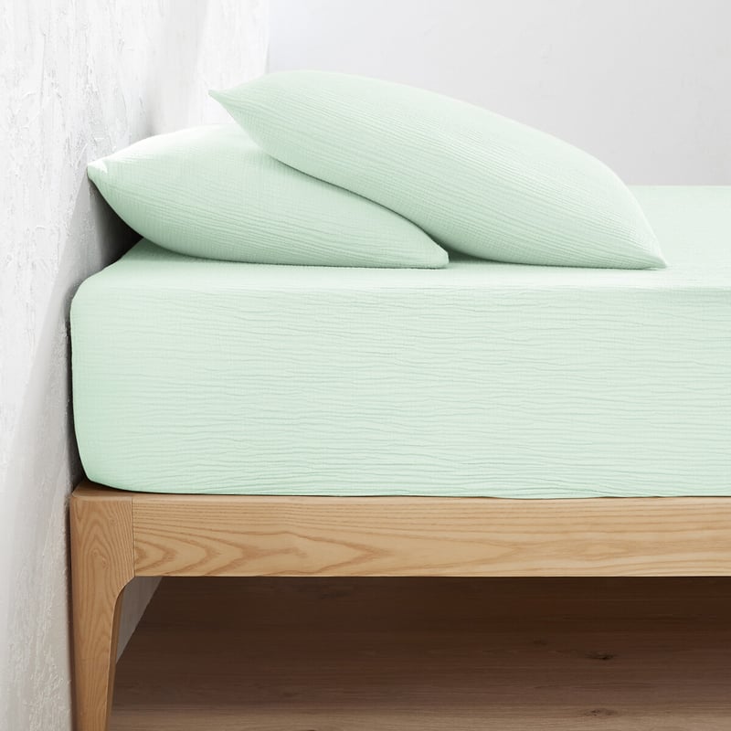 La Redoute Interieurs Fixleintuch Kumla Aus Baumwoll-musselin, Uni, Umschlag 30 Cm