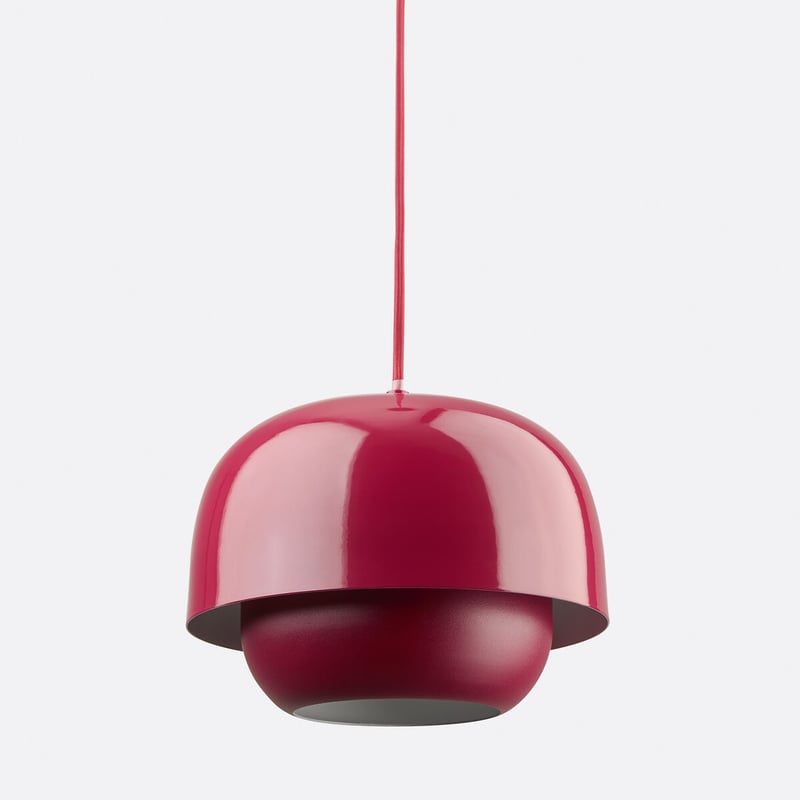Hängeleuchte Kinoko, Farbiges Eisen, Ø 21,4 Cm