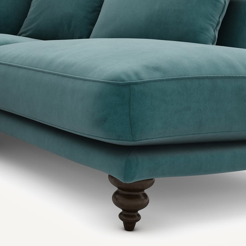 Am.pm Ecksofa, Aus Samt, Lazare