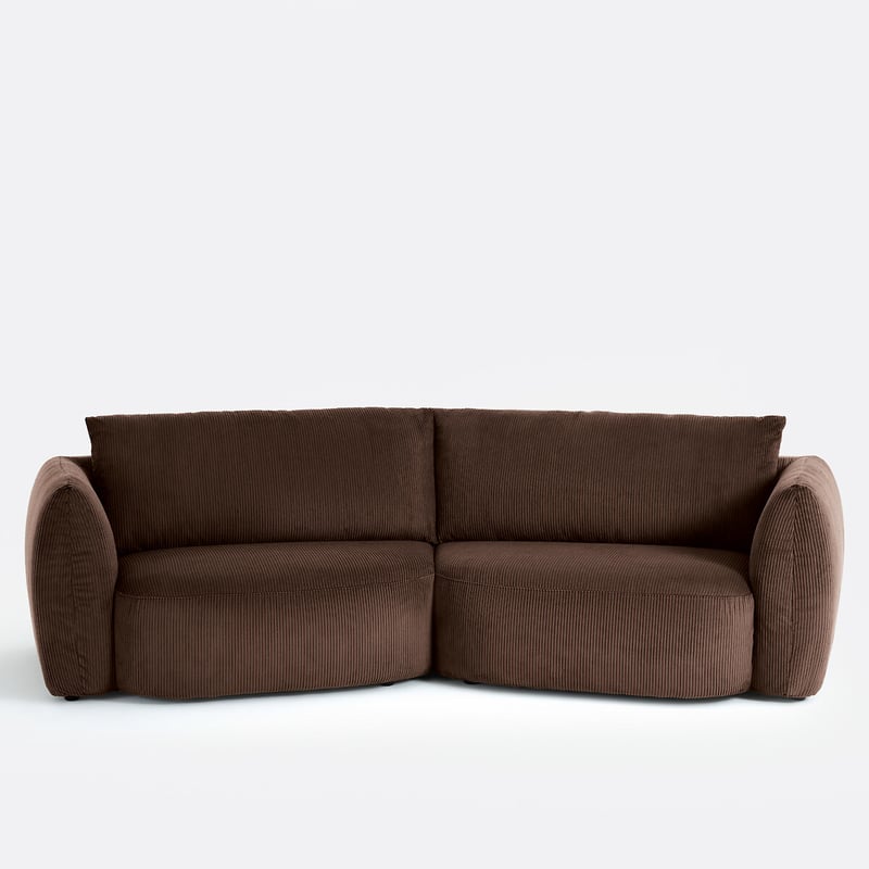 5-sitzer-trapezsofa Mit Mittelbreitem Cordstoff, Edith